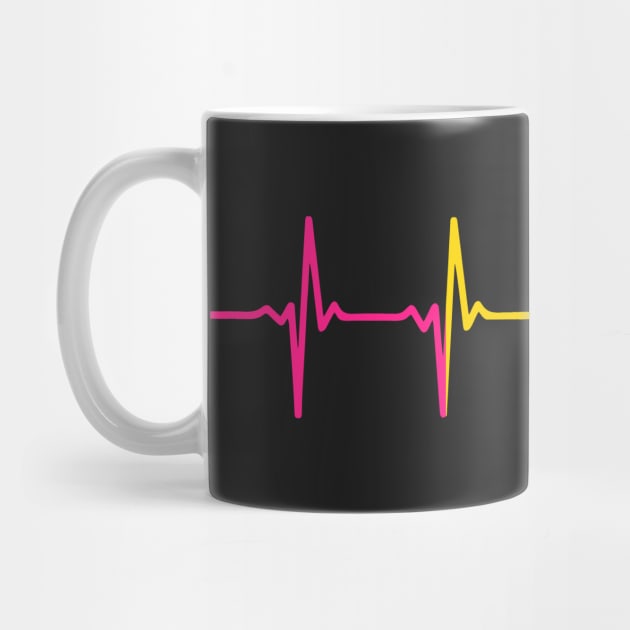 Pansexual Pride Heartbeat Pulse by thingsandthings